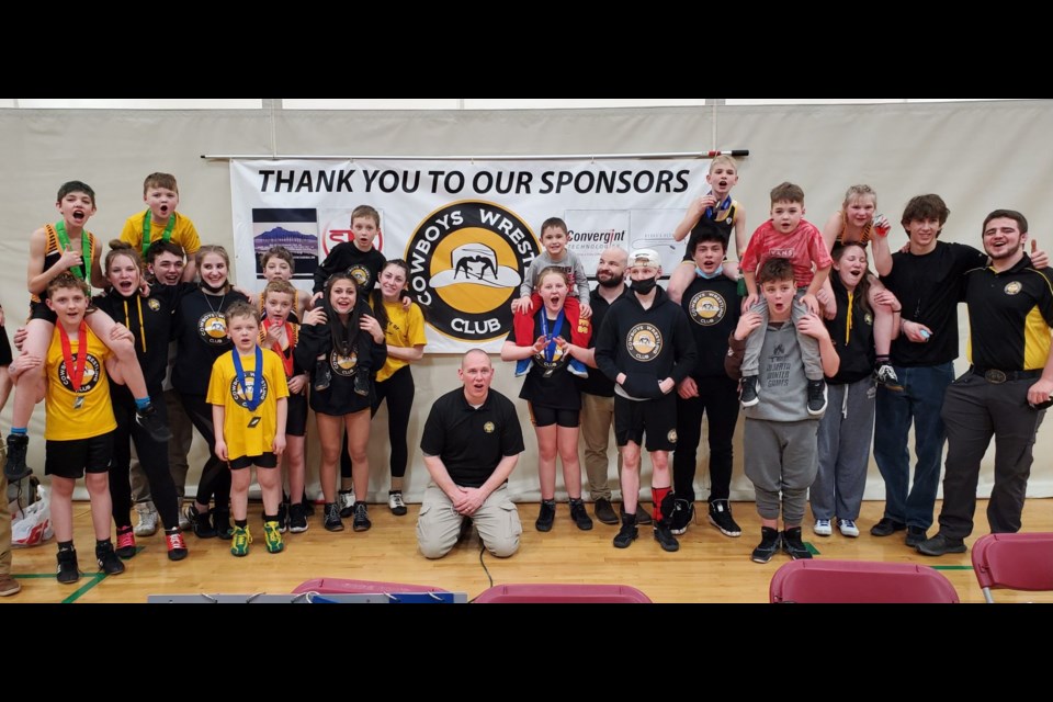 The Cochrane Cowboys Wrestling Club was host for the AAWA 2022 Junior Olympics at Edge School Feb. 19-20. (Photo Submitted/April Hooper)