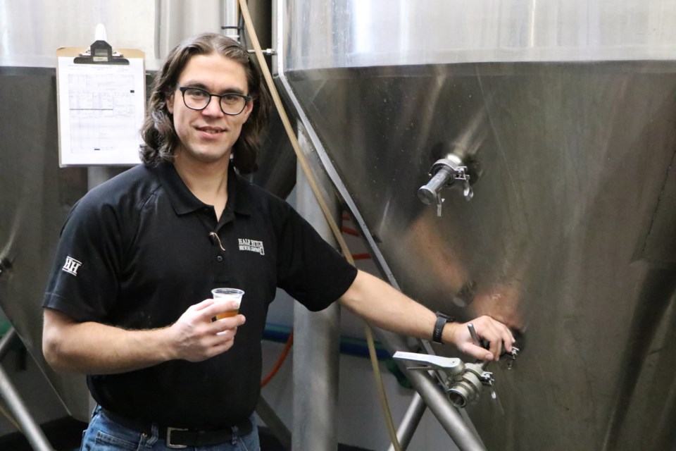 Chris Heier, president of Half Hitch Brewing Company, said the Putin Huylo craft beer will be ready for drinking around mid-April with all proceeds going to the Canadian Red Cross in support of Ukraine. (Jessica Lee/The Cochrane Eagle)