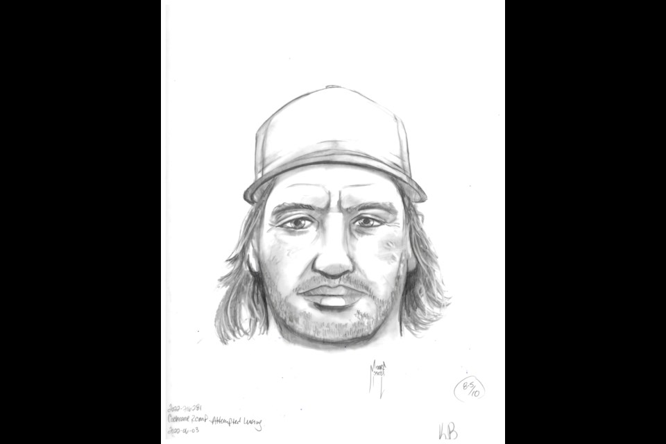 Cochrane RCMP released a sketch of a male suspect in a child luring investigation. (Photo Supplied/RCMP)