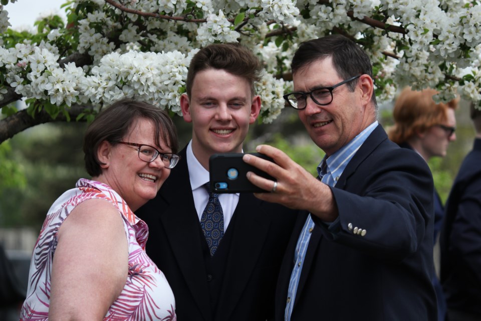 Bow Valley High School celebrates its graduating class of 2022 at a convocation ceremony at Foothills Alliance Church in Calgary June 4. (Jessica Lee/The Cochrane Eagle)