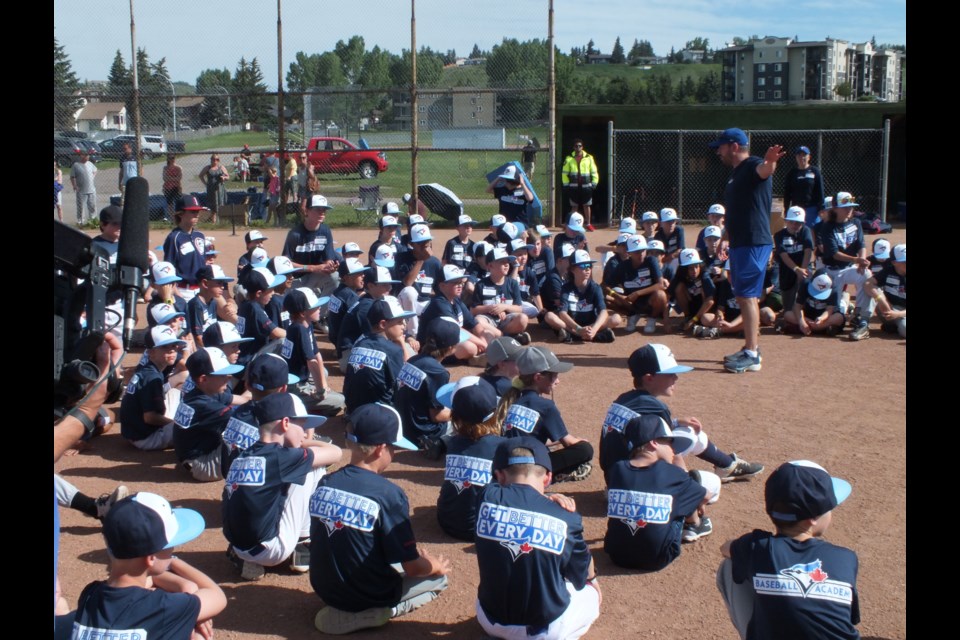 Over 100 area youths took part in the Blue Jays training camp in Cochrane last week