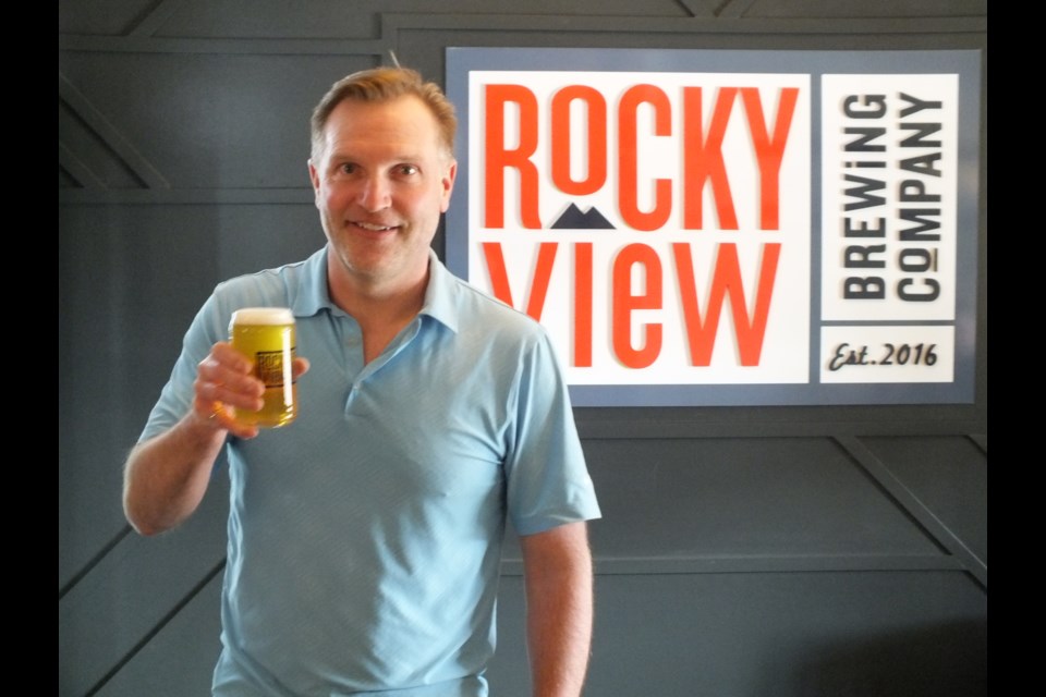 Rocky View Brewing owner Lyle Thorsen raises a glass to the Generals