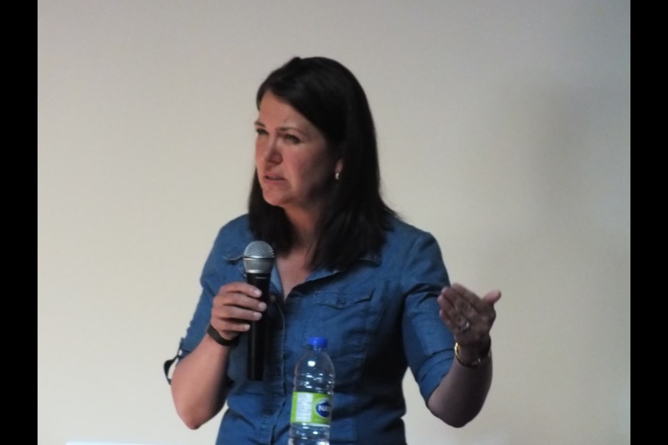 Danielle Smith outlined her UCP leadership platform in Cochrane at a meet and greet July 12. 
