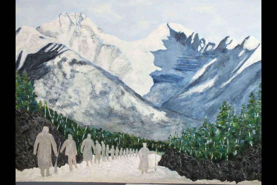 Mountain Spectre, Adrienne Jenkins' depiction of an internment camp.