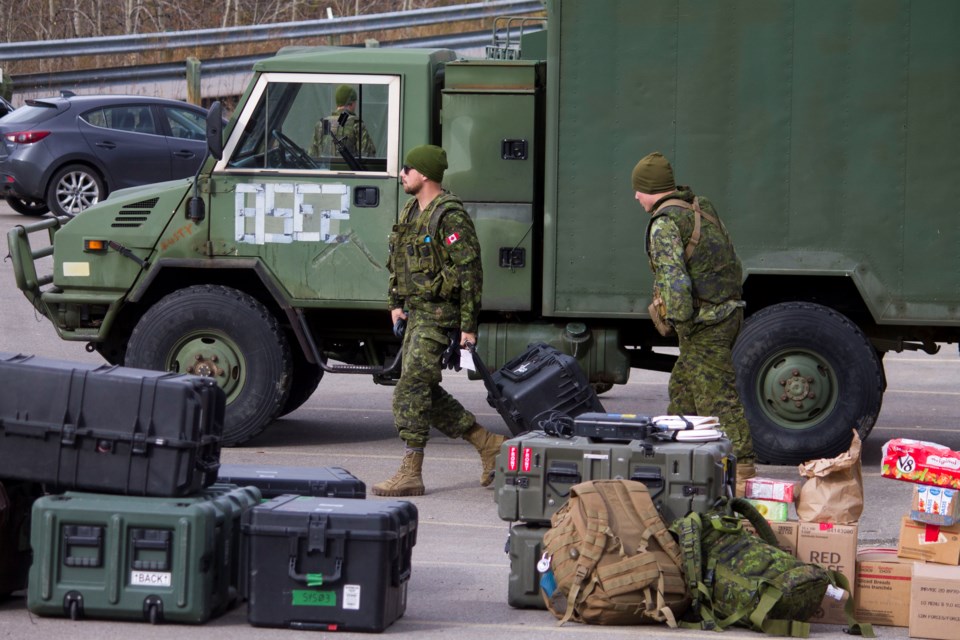 The 1 CMBG HQ & Sig Sqn paid a visit to the RancheHouse as they conduct a command post movement exercise in Cochrane today.