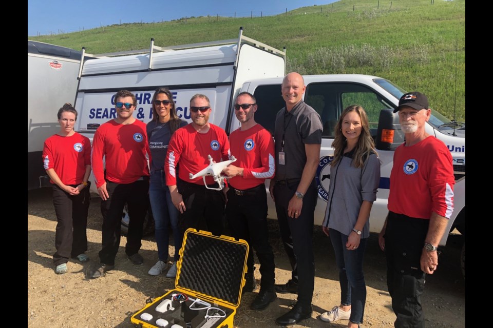 TC Energy presented Cochrane Search and Rescue with a drone on July 24.