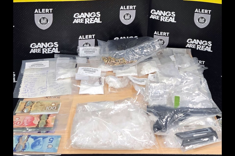 More than $80,000 of narcotics, a loaded handgun, and $1,015 in cash were seized from homes in Cochrane and Calgary after an investigation by ALERT.