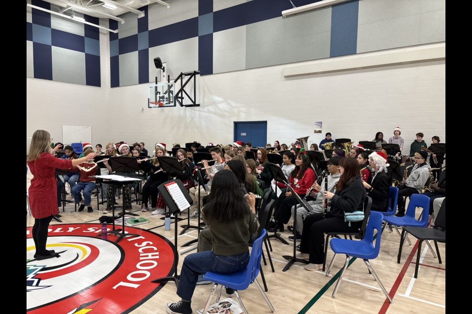 St. Timothy school band in action.