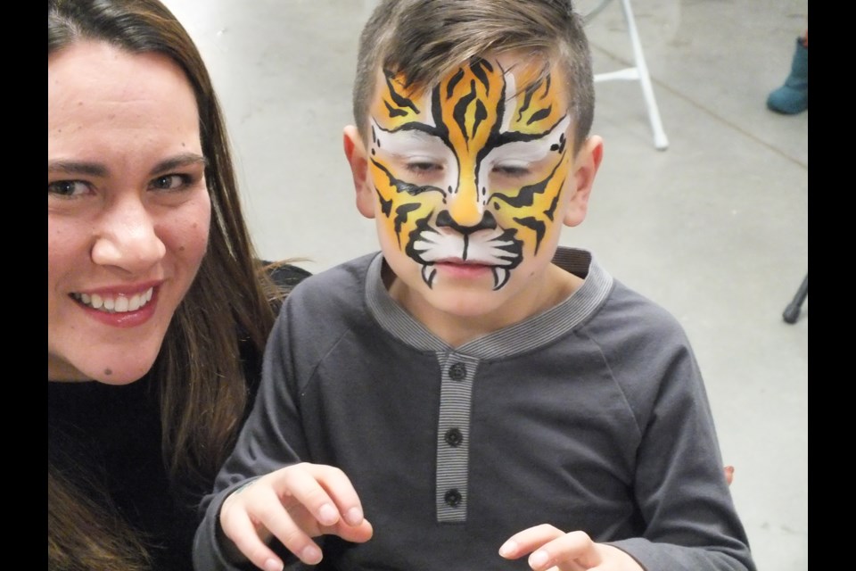 Face painting was popular with the kids