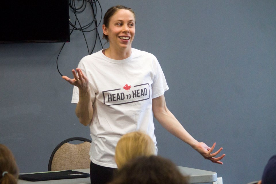 The Cochrane Piranhas hosted a special meet and learn with Canadian Olympian, Rachel Nicol, through the Head to Head Swim Clinic on May 14.