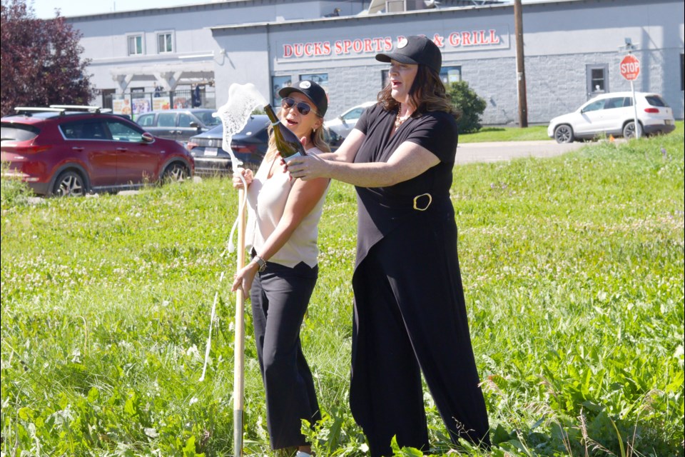 Flirt Cosmetics Co-Owners Sheri Meyer (left) and Ciara Ramsden (right) celebrating their business milestone