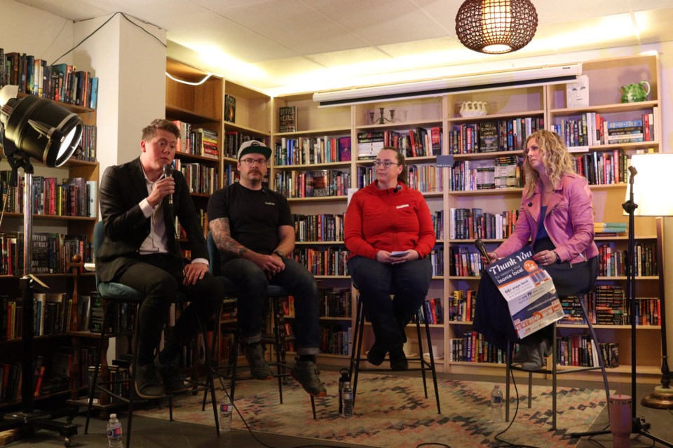 Fitzba CMO, Kelly Sinclair moderates the panelists for the 'Shop Local' discussion