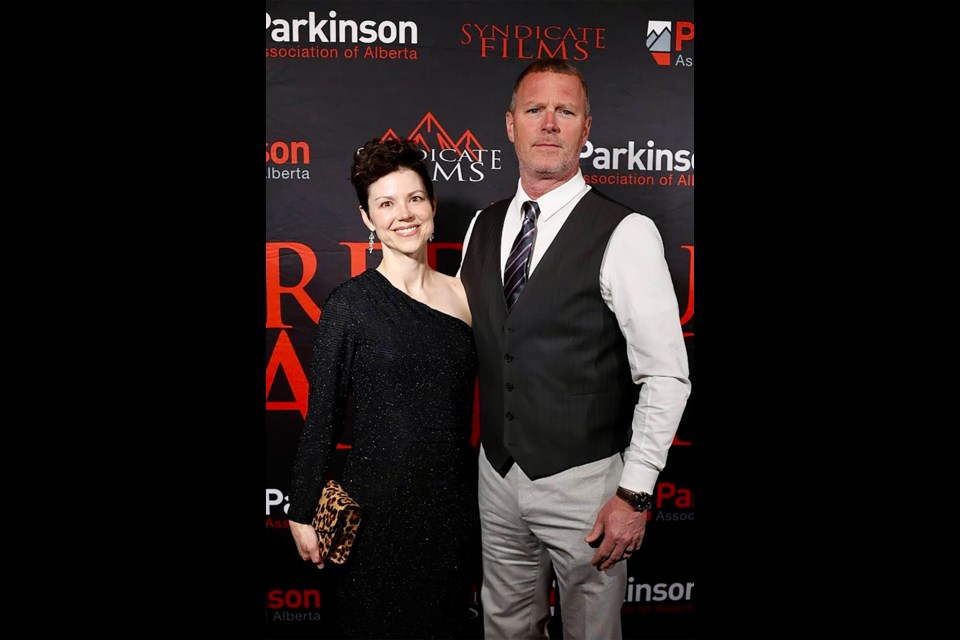 Leslie and Steven McMichael attending the 'Red Rug Affair' at the Canadian Screen Awards.