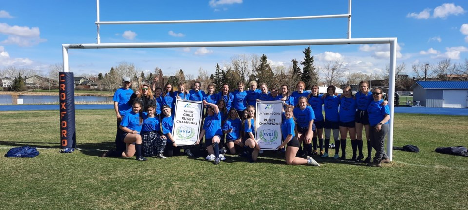 CobraCats jr and sr girls win 2022 RVS divisionals