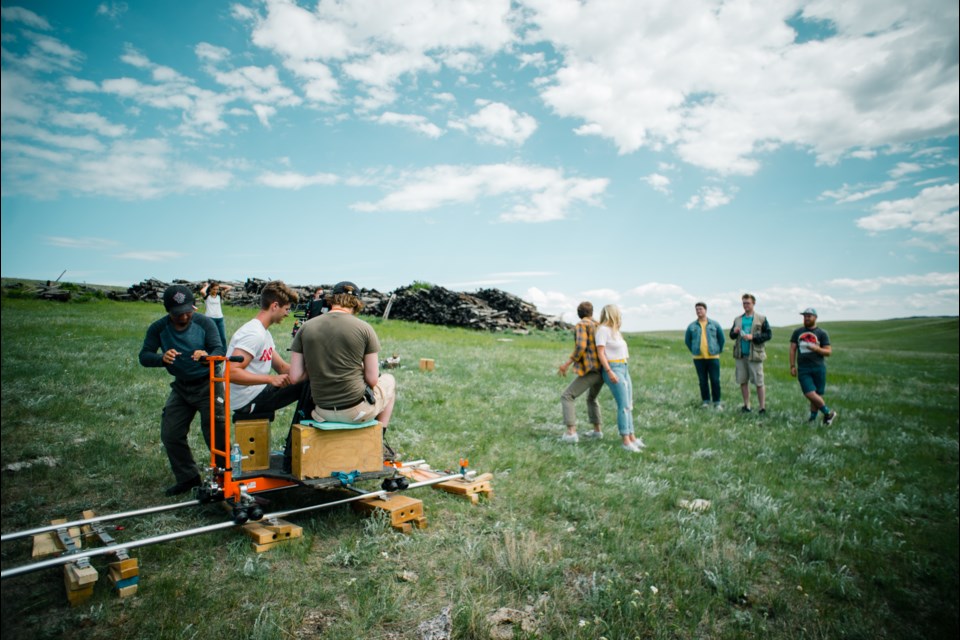 The cast and crew at the Historic Graham Ranch in Drumheller, Alta. Submitted photo.