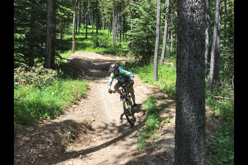 A biker speeds down the 7-27 trail. Submitted Photo