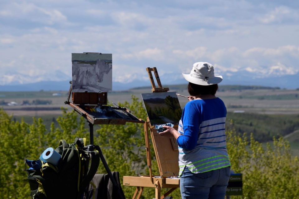 Artists participated in the Art in the Park plein air painting session organized by the Route 22 Gallery in Glenbow Ranch Provincial Park on May 24. 