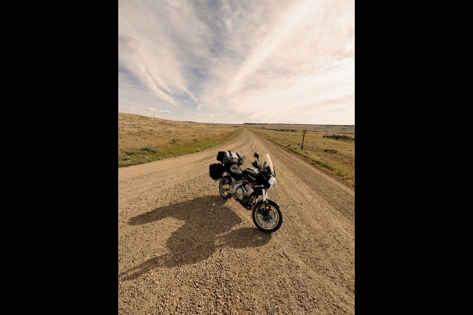 Craig Oldfield's bike "Betty" on his 4,000 km tour of Alberta last summer.