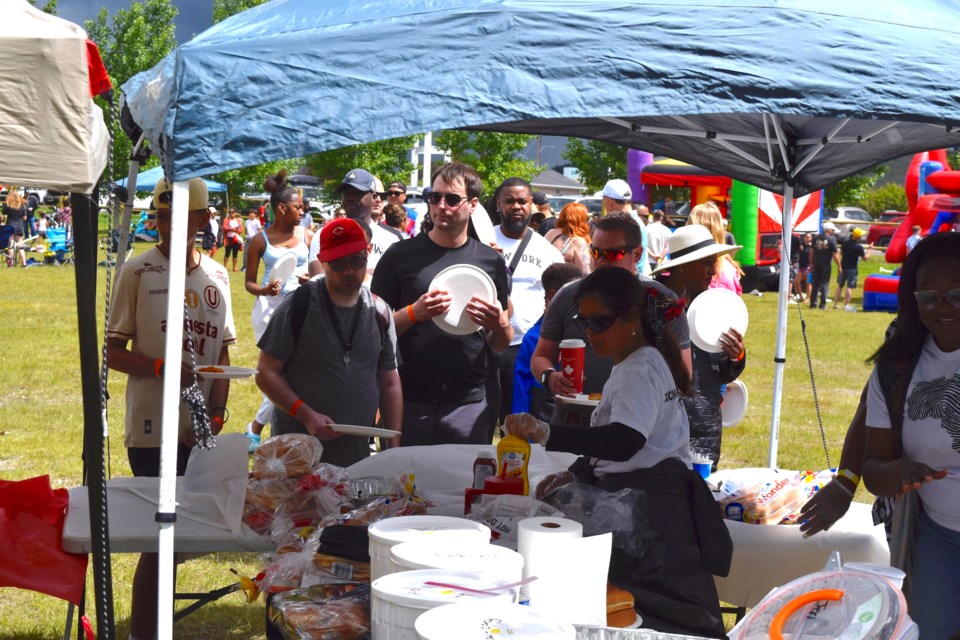 The Black Cochrane Community partnered with the Town of Cochrane and other community groups to put on a Multi-cultural barbecue at Mitford Park on June 28. 