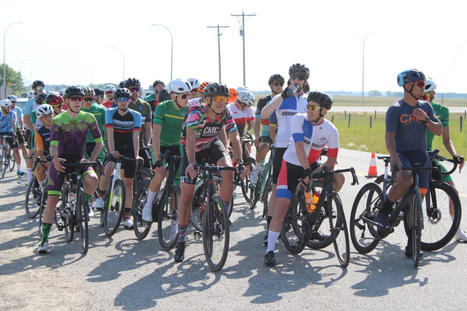 Racers competed in the road race portion of the Tour de Bowness on August 2. High level cyclists completed a 144km route that began and ended at Weedon Hall north of Cochrane. 