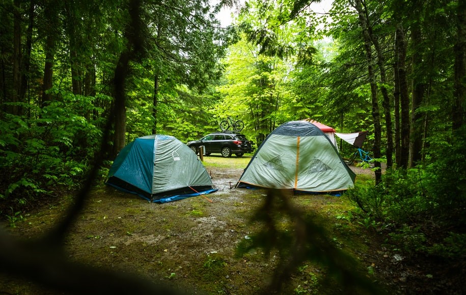 Camping stock photo
