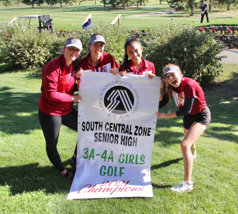 Cochrane High senior girls golf win zones