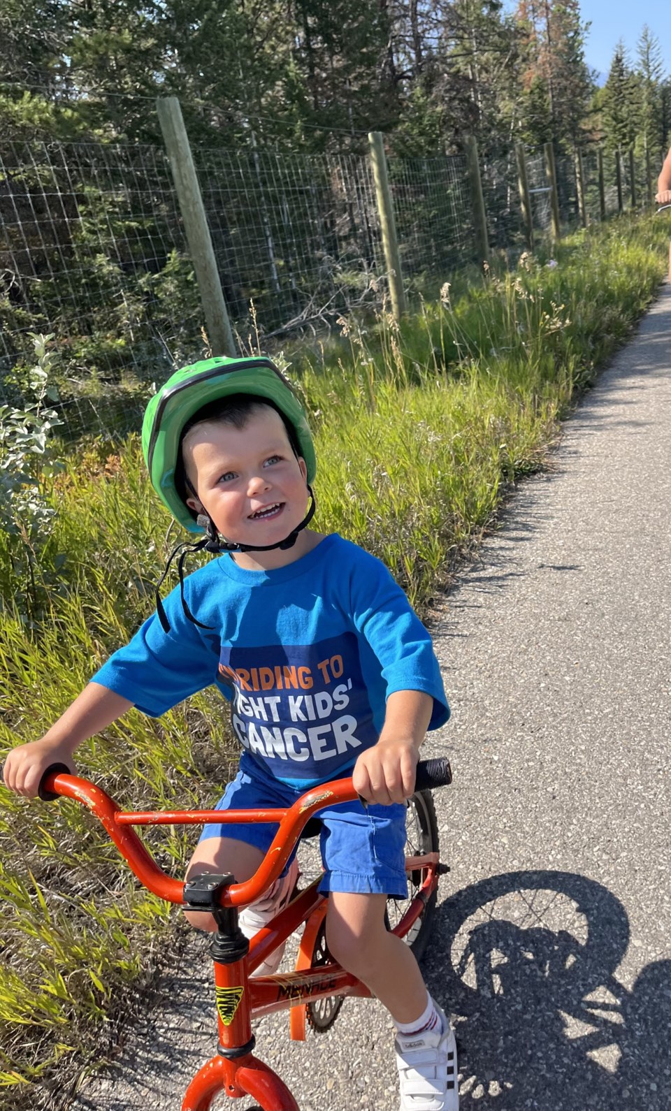 Three year shop old riding bike
