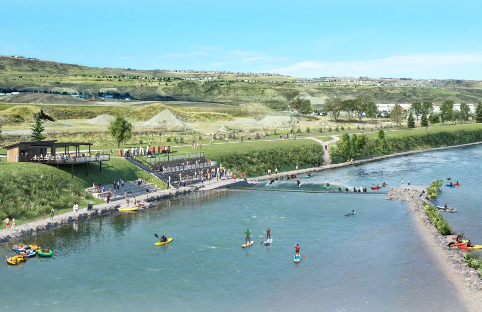 Concept Design Drawing - Cochrane River Wave Park