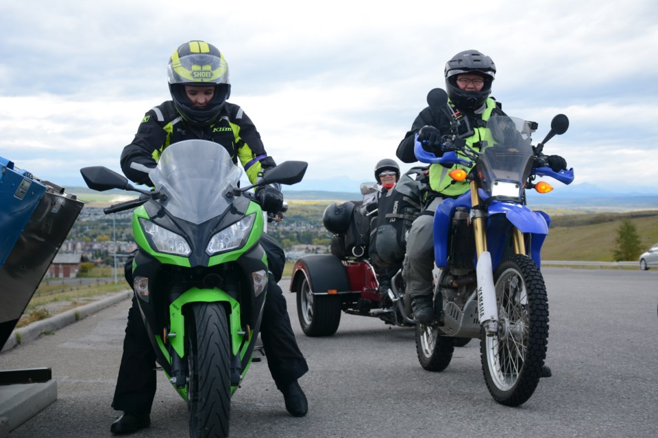 Ladies of the Women Riders World Relay are ready to ride out. 