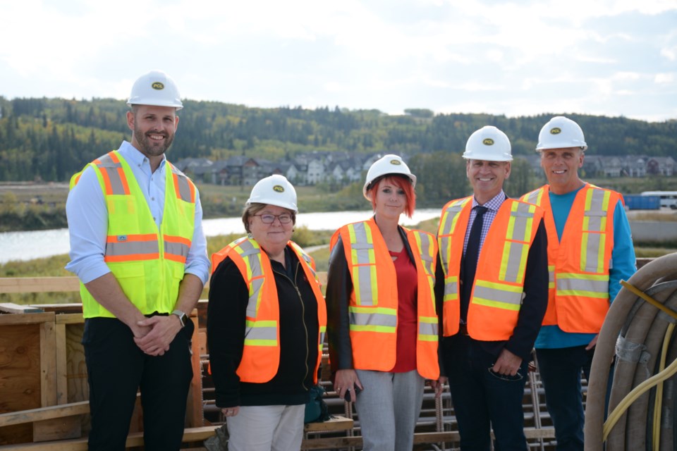 Council members along with the Mayor tour The Jack Tennant Memorial Bridge. 