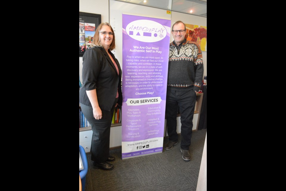 Sandra Scott (left) Operations Coordinator of Amped2Play and Ozzie Sawicki (right) Co-Founder of Amped2Play.