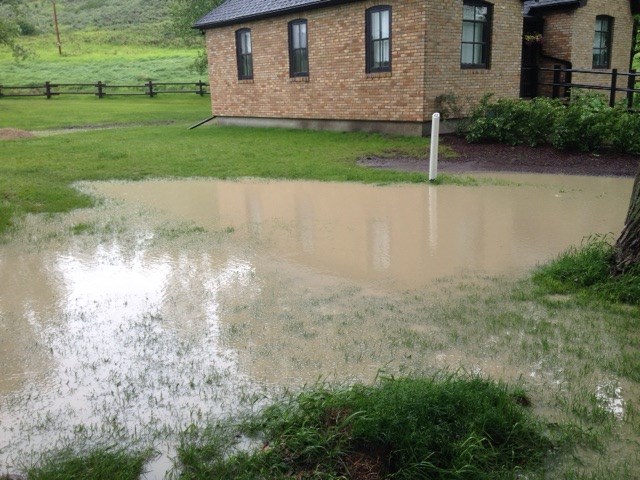 Larry Want, president of the Cochrane Historical & Archival Preservation Society (CHAPS), shared these photos of his work to help protect the museum from rising water.