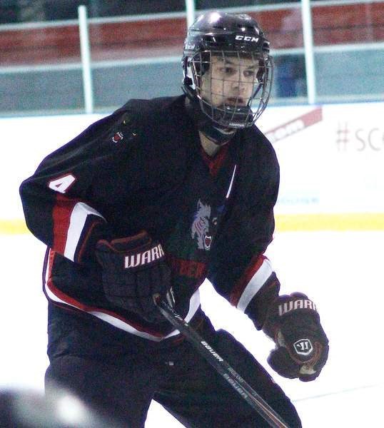 Bow Valley Midget AA Timberwolves defenceman Noah Bigland is one of nine players from the Cochrane-based Timberwolves hockey program to make the South Central Alberta Hockey