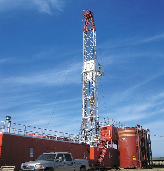 An example of a drilling operation north of Cochrane.