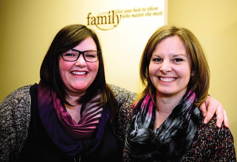 Tessa Davidson, left, and Kim Krawec of the Parent Link Centre.