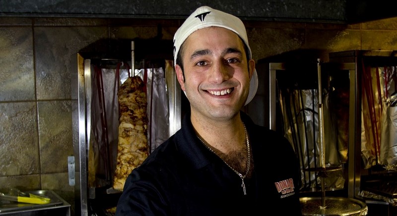 Camille Elain, owner of Donair on the Run, was all smiles Feb. 17 after learning his donair earned first place on online info site Buzzfeed&#8217;s &#8217;23 of the most