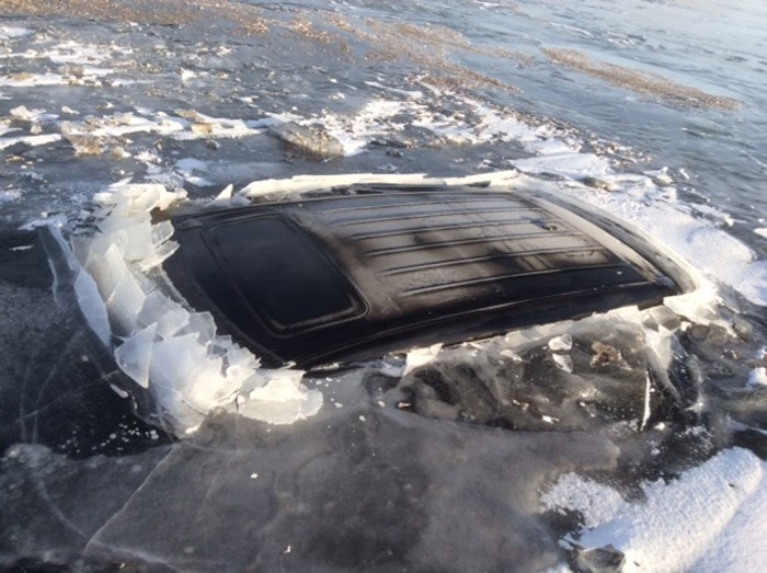 A vehicle in Ghost Lake.