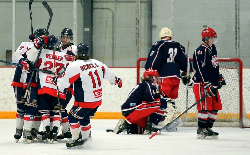 Cochrane Generals were unable to solve Okotoks Bisons in Heritage Junior Hockey League play, being swept 4-0 in the best-of-7 second round series. Scores were 4-3 OT, 2-1,