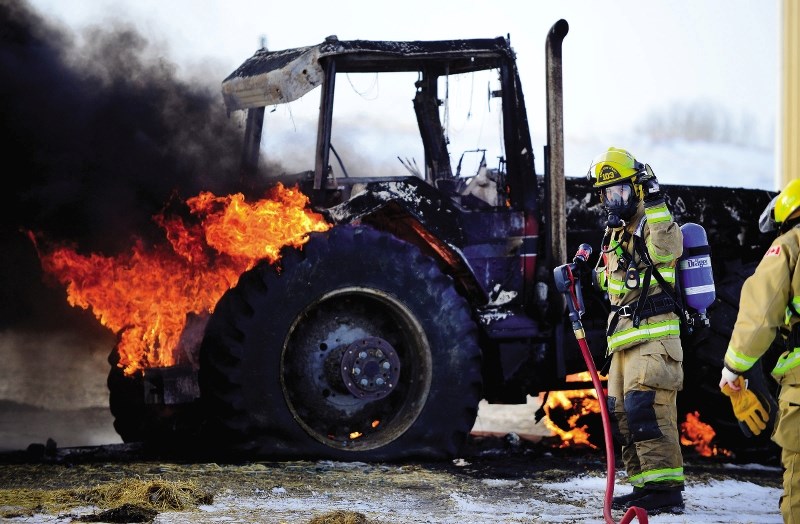 Rocky View County Fire Services responded to a tractor fire Feb. 27, northwest of Cochrane.