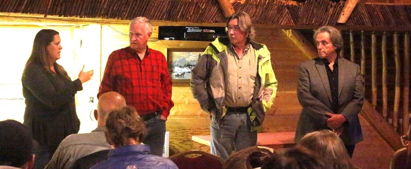 From left: Mountain View County Div. 2 Coun. Patricia McKean and Rocky View County Coun. Bruce Kendall (Div. 9), Coun. Al Secuta (Div. 8) and Coun. Jerry Arshinoff (Div. 2)