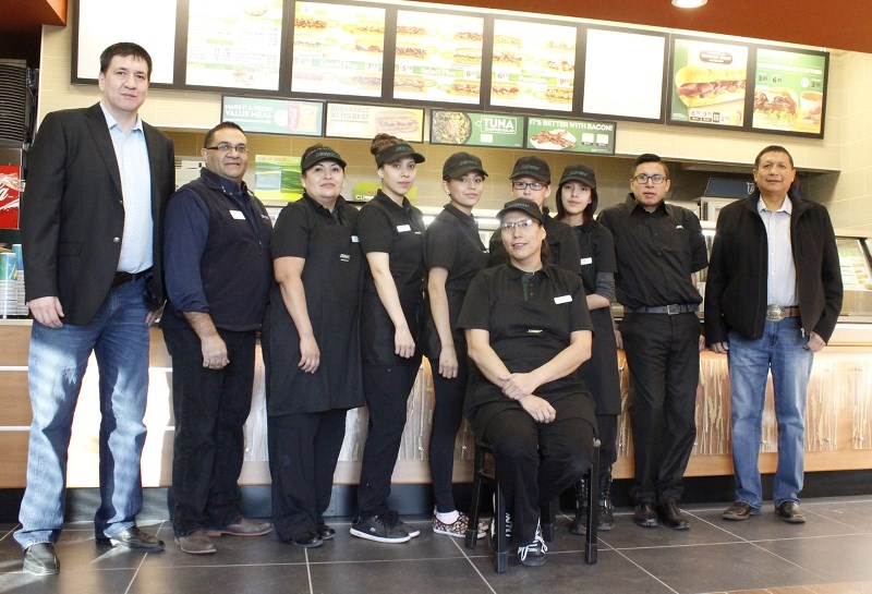 The Bearspaw Band in nearby Morley celebrated the grand opening of their Subway franchise March 17, located in the same building as the Bearspaw Gas Bar in the Morley