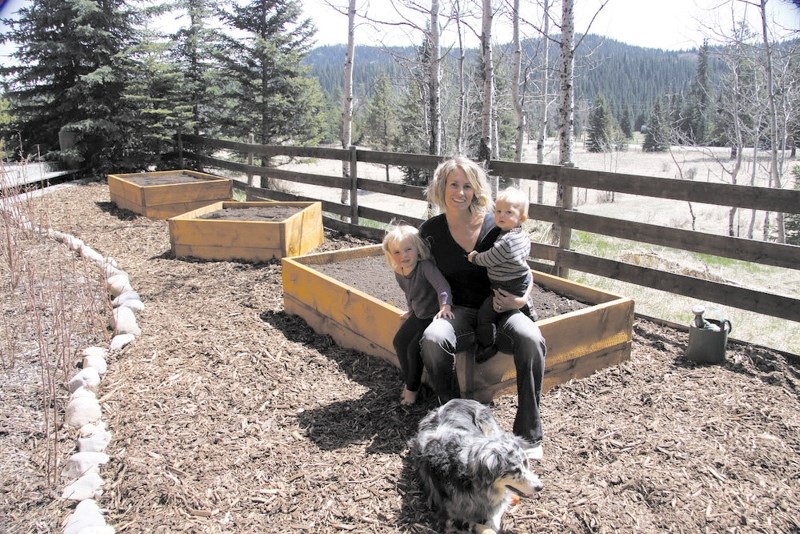 Elisha FitzGerald with her daughter, Zoe, son, Nate and dog, Nash.