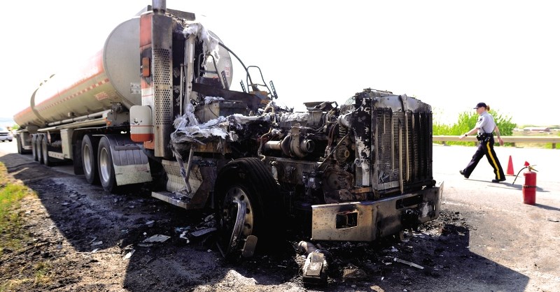 A fuel truck ignited near the entrance to Sunset Ridge May 24.