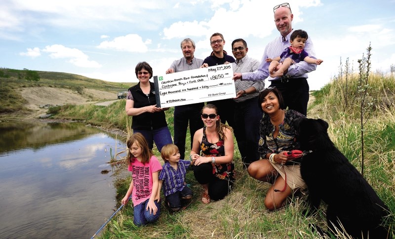 From left: Glenbow Ranch Park Foundation community engagement officer Tara McFadden and her two children Kaleigh and Ryder Maguire, Mick Gee, of the Boys and Girls Club of