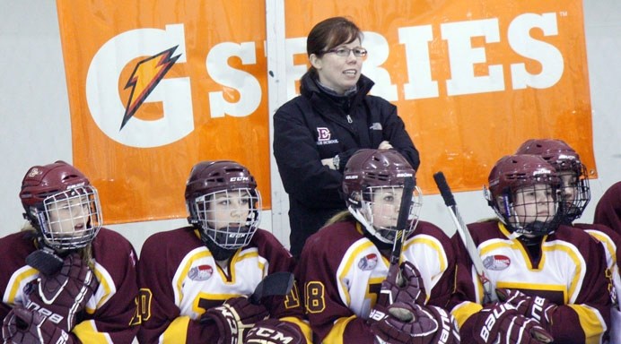 Edge School Mountaineers Midget Prep girl&#8217;s hockey coach Carla MacLeod was inducted into the Alberta Sports Hall of Fame on May 29 in Red Deer. She was inducted as an