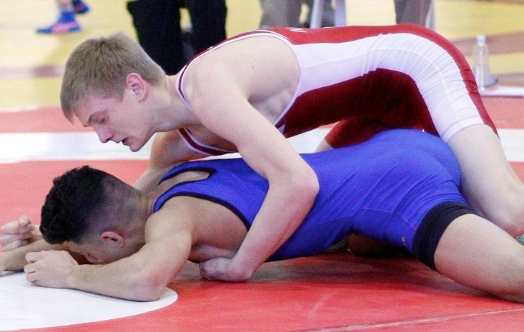 Cochrane Cowboys wrestler Connor McNeice (top) has a busy summer of wrestling ahead, starting with a training session in California followed by a trip to Guadalajara, Mexico, 