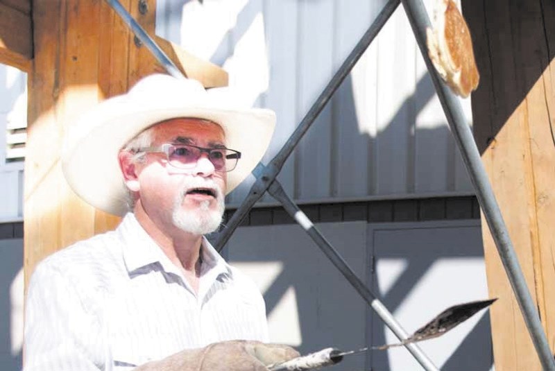 Bob Burns flips pancakes last year at Spray Lake Sawmills Family Sports Centre.