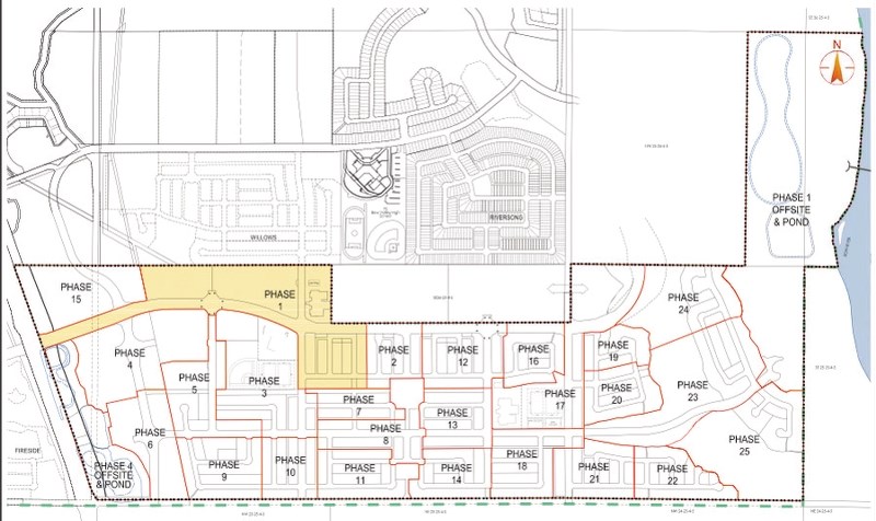 The multiple phases of the proposed Southbow Landing Neighbourhood Plan, presented to Cochrane council Aug. 4.