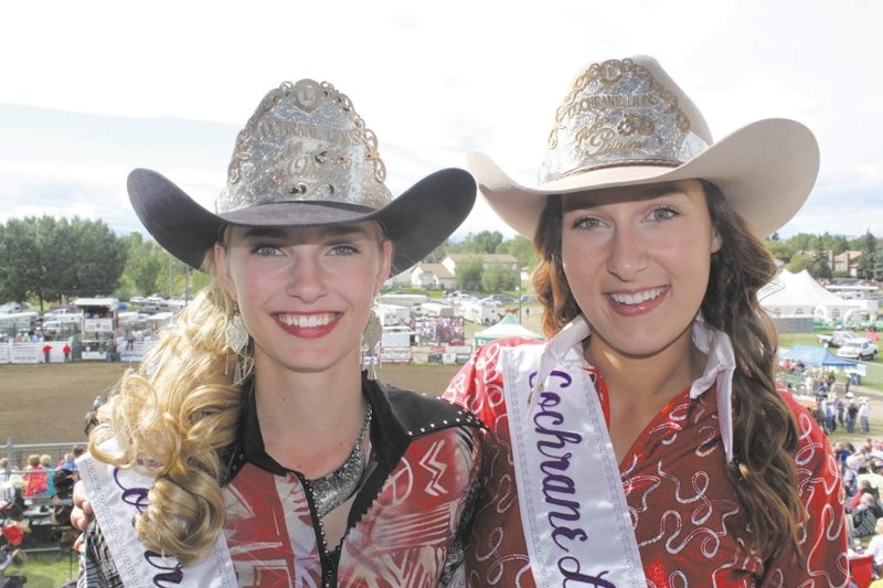 Cochrane Lions Rodeo Royalty queen Monique Uittenbogerd and princess Kaitlin Paul.
