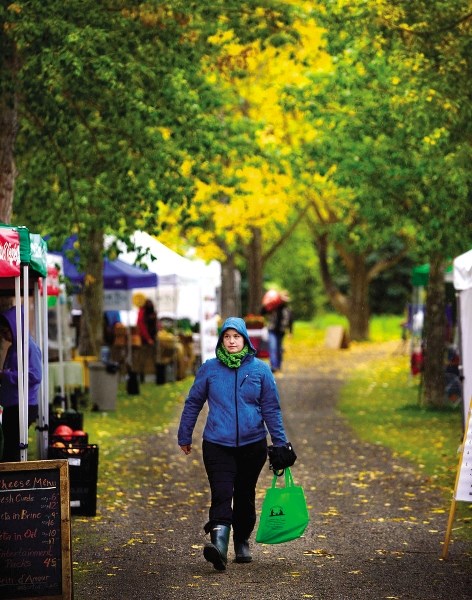 Amanda Jardine strolls through the final Cochrane Farmer&#8217;s Market Sept. 26.